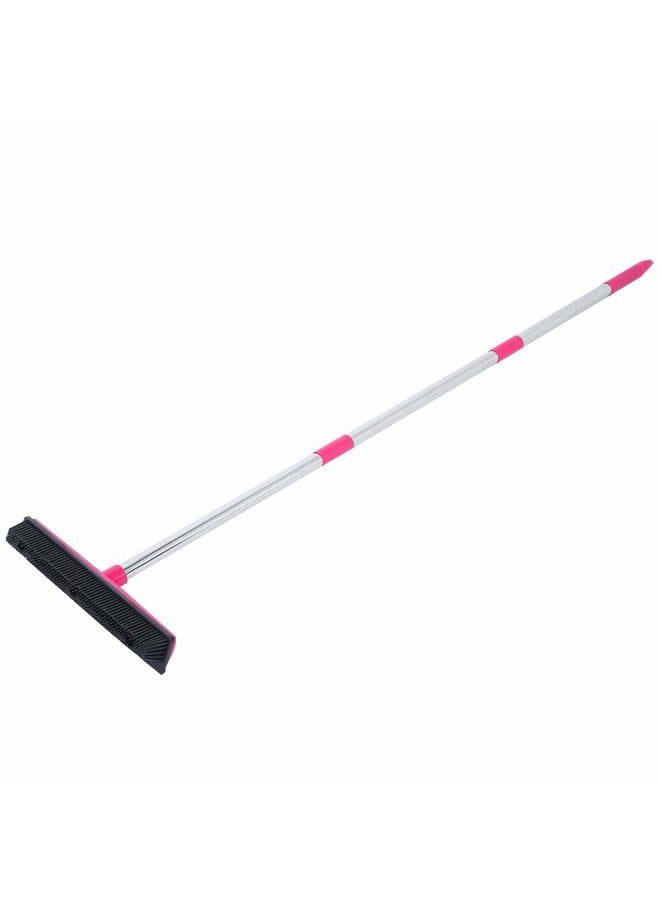 EBTOOLS Carpet Hair Removal Broom, Dust-Free Hand Washing Rubber Floor Brush, Pet Hair Dust Removal, Suitable for Daily Household Cleaning(Pink) - Image 2