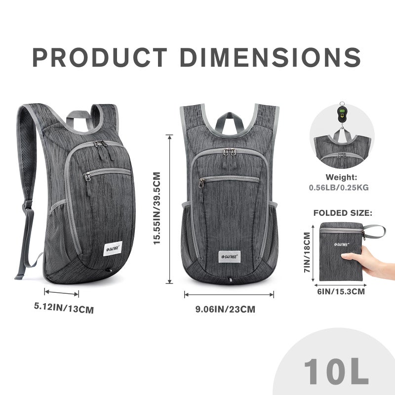 G4Free 10L/15L Hiking Backpack Lightweight Packable Hiking Daypack Small Travel Outdoor Foldable Shoulder Bag - Image 4