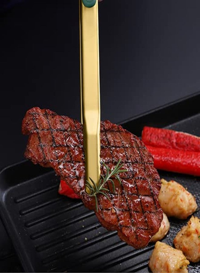 CLWXHS 5 PCs 25cm Kitchen Cooking Tongs BBQ Food Serving Ice Cube Stainless Steel Buffet Party Serrated Handle - Image 3