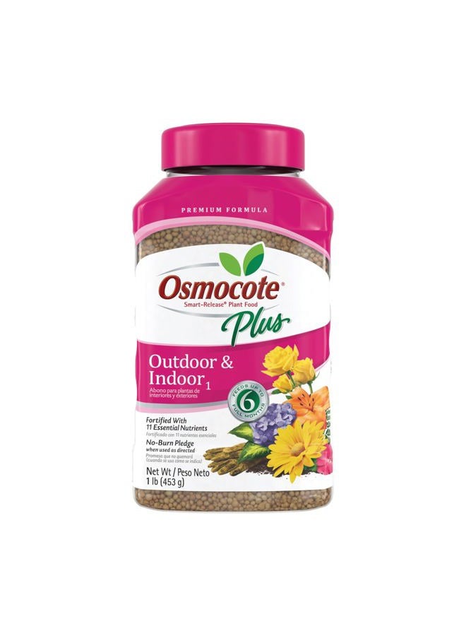 Osmocote Smart-Release Plant Food Plus Outdoor & Indoor1 - Granular, Continuous Release Plant Fertilizer with 11 Essential Nutrients, 1 lb. - Image 1