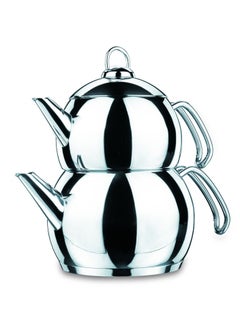 Korkmaz Korkmaz teapot set, Korkmaz steamer steel, 1.2 liters + 2.2 liters  - Image 1