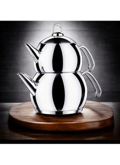 Korkmaz Korkmaz teapot set, Korkmaz steamer steel, 1.2 liters + 2.2 liters  - Image 2