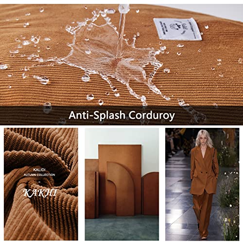 KALIDI Corduroy Tote Bag, Zipper Messenger Bag Shoulder Hobo Crossbody Bag Casual Work Colledge Shopping Women - Image 3