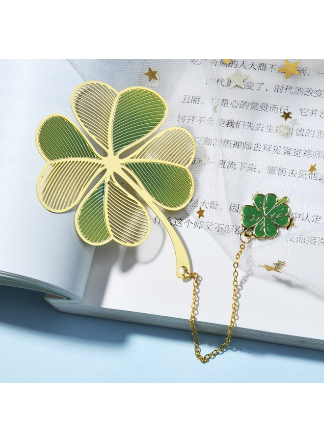 HELPS Creative Metal Painted Bookmark Chinese Style Brass Tassel Retro Student Exquisite Gift Bookmark - Image 1