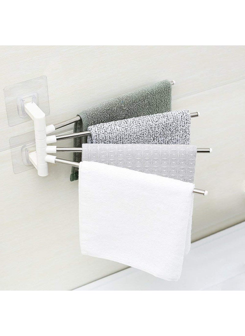 Mobhada - Mobhada 4 Bar Bathroom Holder Stainless Steel Grade Kitchen Bathroom Storage Rotating Adhesive Holder - Image 1