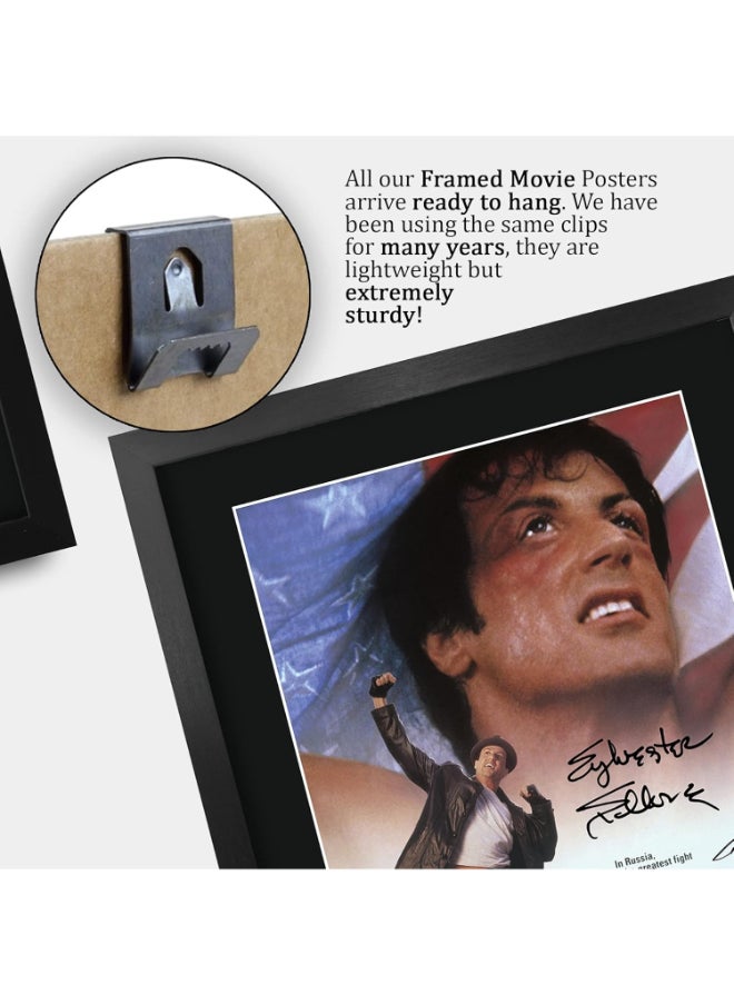 HWC Trading HWC Trading Rocky 5 Sylvester Stallone 16 x 12 inch Framed Gifts Printed Poster Signed Autograph Picture for Movie Memorabilia Fans - 16" x 12" Framed  - Image 5