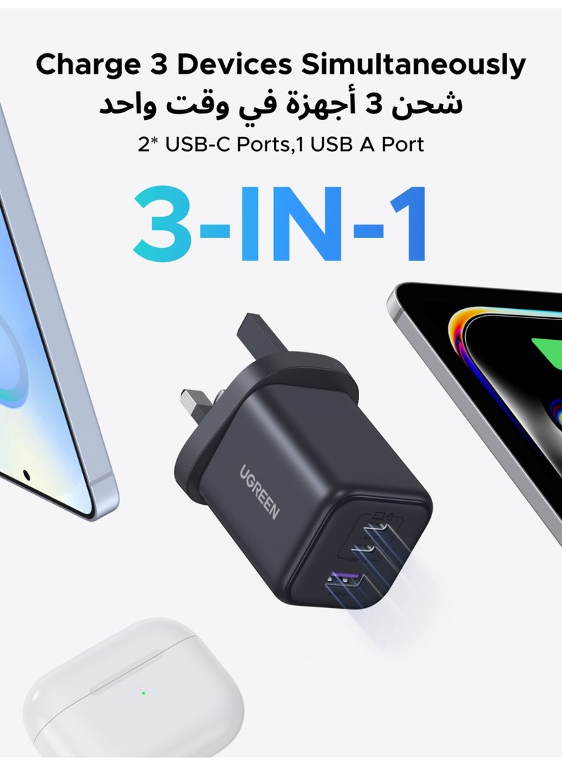 Ugreen 【UGREEN CHARGING KIT】45W GaN Samsung Fast Charger 2C1A USB Type C Power Adapter with 60W Nylon Braided USB-C to USB-C Cable, Supports Super Fast Charge 2.0 & 22.5W PD Fast Charging for Galaxy S25/S24/S23 Ultra, Tab S9/S8, iPhone 16/15 Pro Max, iPad, MacBook, Xiaomi, OnePlus - Image 5