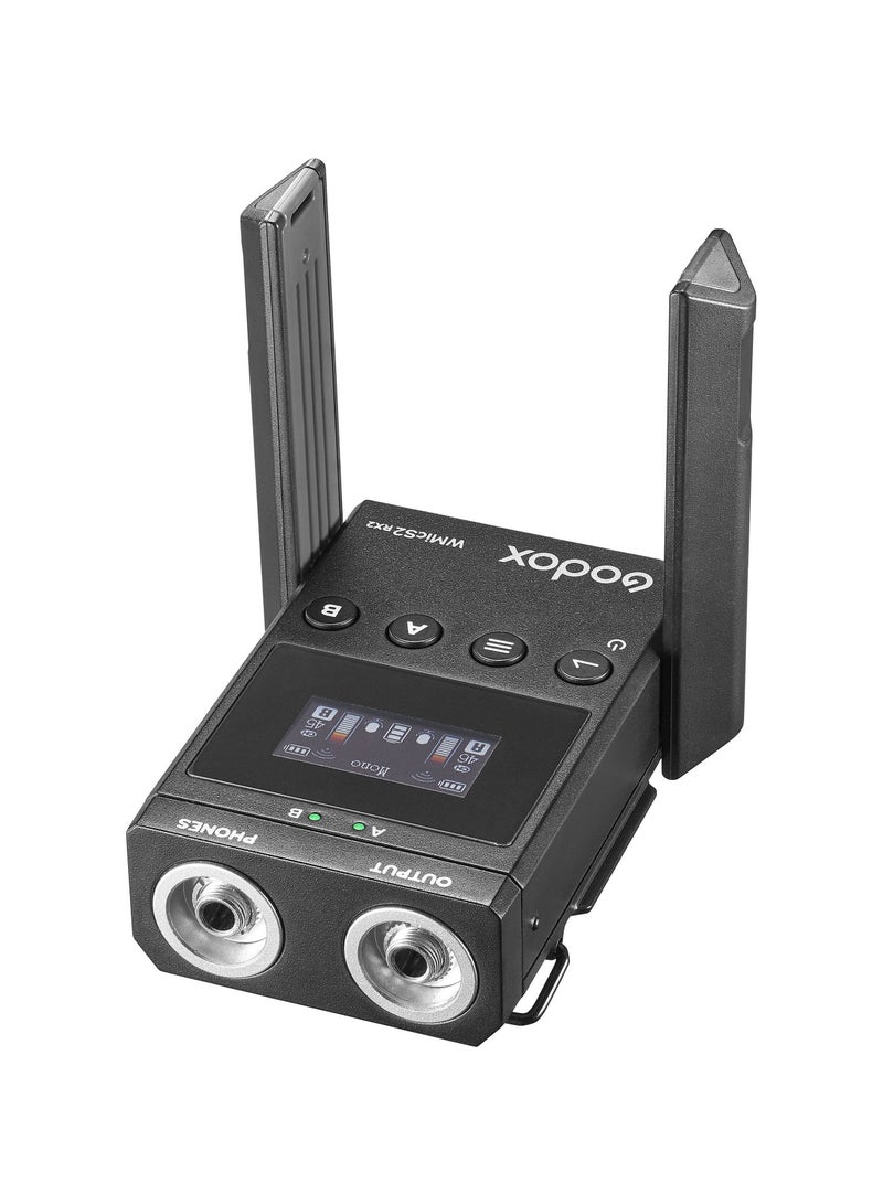 Godox WMicS2 UHF Compact 2-Person Wireless Microphone System for Cameras & Smartphones with 3.5mm (514 to 596 MHz) - Image 5