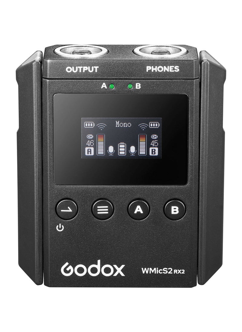 Godox WMicS2 UHF Compact 2-Person Wireless Microphone System for Cameras & Smartphones with 3.5mm (514 to 596 MHz) - pzsku/ZABAB8D28EDE193C45E9FZ/45/_/1680703928/72268f8b-0a05-46ae-8ab2-53eae24bfb23