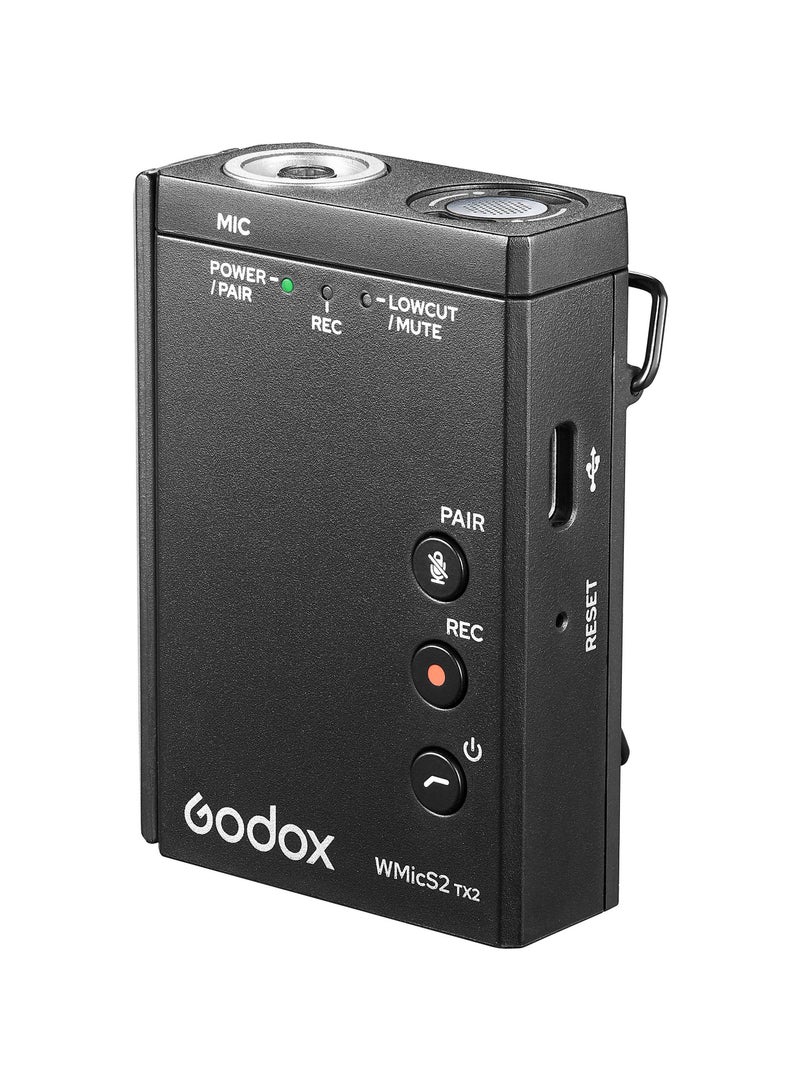 Godox WMicS2 UHF Compact 2-Person Wireless Microphone System for Cameras & Smartphones with 3.5mm (514 to 596 MHz) - Image 2