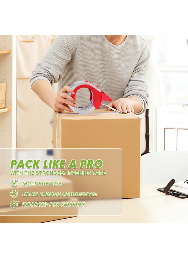 KAMOTA - Packing Tape 12 Rolls Heavy Duty Clear Packaging Tape For Shipping Packaging Moving Sealing 1.88 Inches Wide 65 Yards Per Roll Total 780 Yards With 2 Dispensers - Image 1