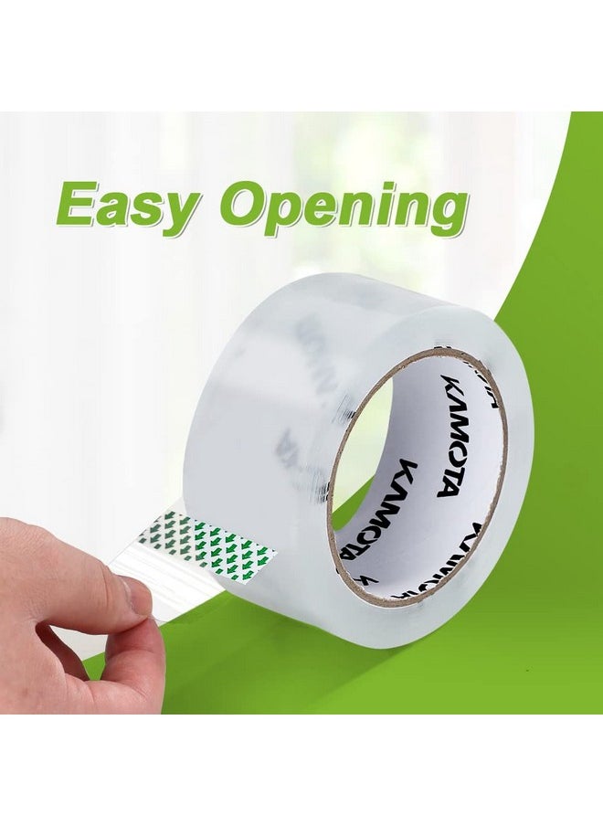 KAMOTA - Packing Tape 12 Rolls Heavy Duty Clear Packaging Tape For Shipping Packaging Moving Sealing 1.88 Inches Wide 65 Yards Per Roll Total 780 Yards With 2 Dispensers - Image 1
