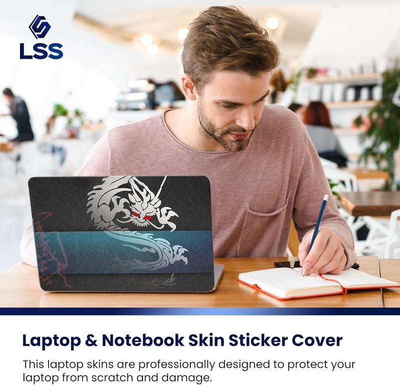 Lss Laptop 15 15.6 Skin Cover with Colorful Cool Dragon Pattern for HP Dell Lenovo Apple Asus Acer Compaq - Fits 13.3" 14" 15.6" 16" (2 Wrist Pads Free) - Image 5