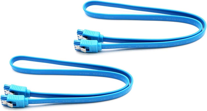 Saisn HDD SSD Mounting Bracket 2.5 to 3.5 Adapter Hard Drive Holder (Single Drive, 2 Pack + Blue SATA III Cables) - Image 2