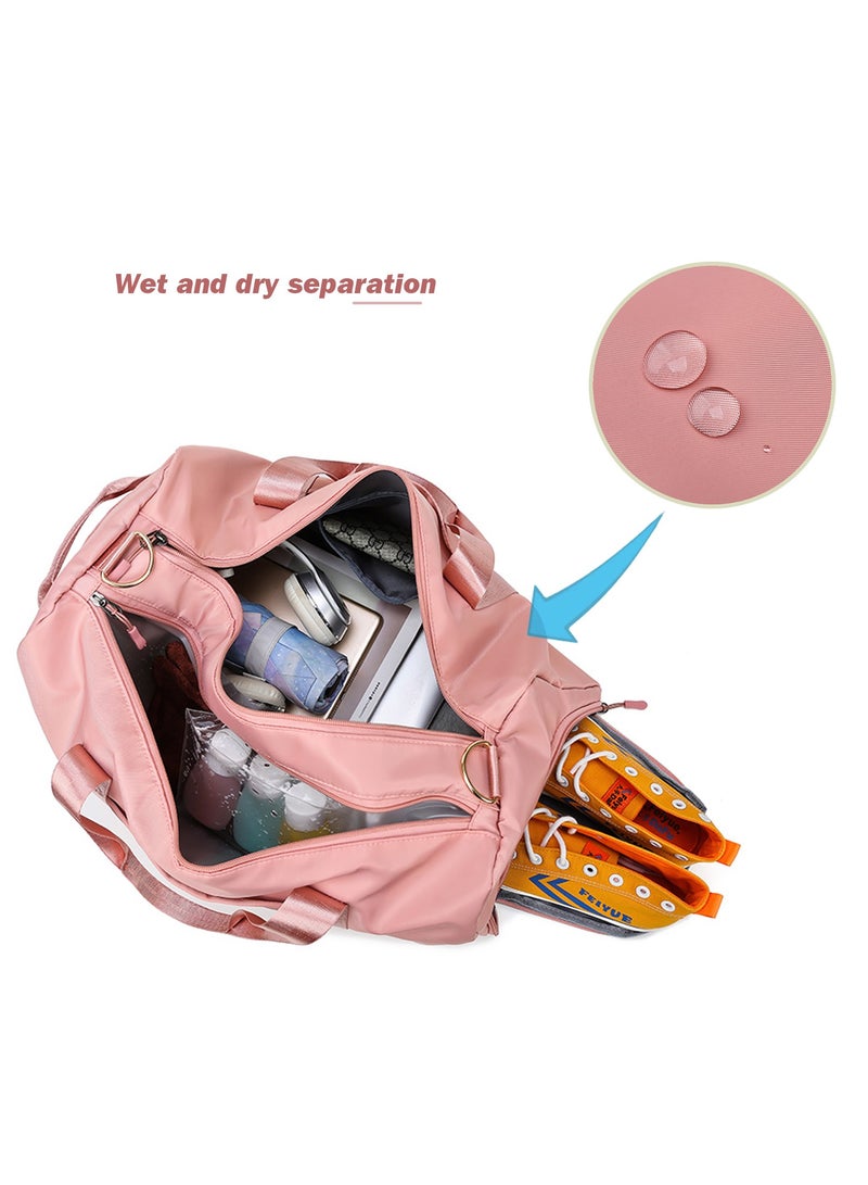 NOVOLAN Sports Gym Bag with Shoes, Duffel Bag with Shoes Compartment, Multi Pocket for Wet and Dry Separation, Special Flap for Shoes, Large Capacity Gym Bag for Men and Women Sports Gym (Grey) - Image 2