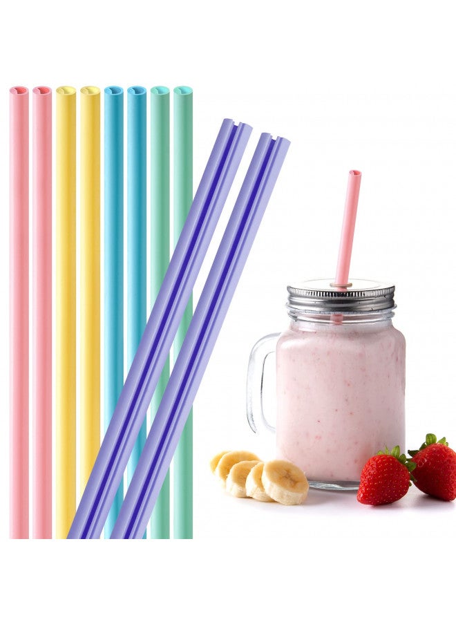 NiHome 10-Pack Reusable Silicone Straws Openable Design Easy to Clean, Premium Food Grade Snap Straws BPA-Free Hot & Cold Compatible Drinking Straws Flexible Portable No Brush Needed (5 Macron Colors) - Image 1