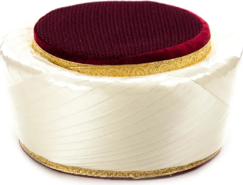 ايهفان اونلاين Ikhwan Online Imam Turban - Cross Wrap - Netted - Cream Color