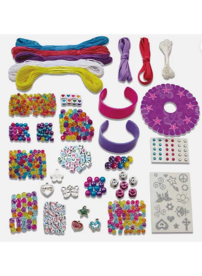 Addo Out to Impress Charms, Bead and Bangle Craft Set  | Jewellery Making Kit | Friendship Bracelet | Alphabet Beads | Crystal Beads | Customize Your Jewellery | Arts & Craft | DIY Craft Kit | Do it Yourself | Educational & Learning | Creative Gift for Kids and Adults - Image 1