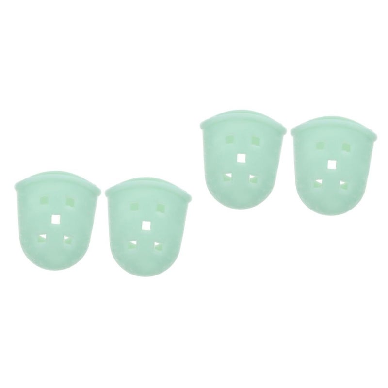 Kalimba Thumb Protectors 10 Pieces Light Green Fingertip Covers for Finger Relief and Nail Protection - Image 2