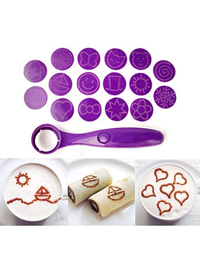 SmartLove Portable Magic Spice Spoon Food Decorating Tools 16 Different Images Decor Coffee Cake Foods Piping Spoons - Image 4