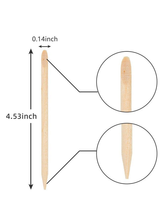 Maitys 200 Pieces Orange Sticks For Nails 4.53 Inch Wooden Cuticle Pusher Remover Double Sided Multi Functional Wood Manicure Pedicure Tool For Home And Salon - Image 2