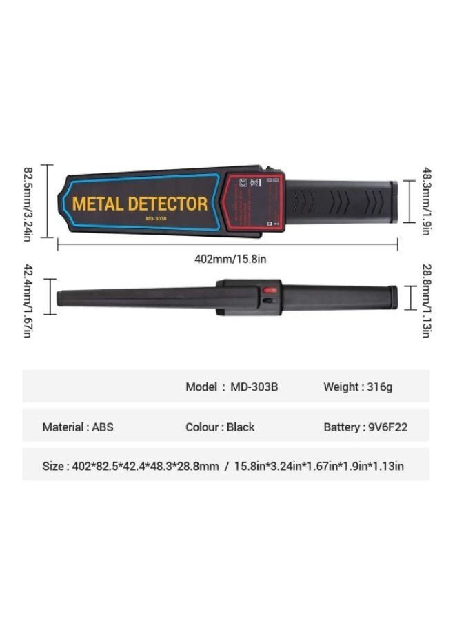 Generic - Handheld Metal Detector Portable Security Scanner Finder Wand Airport Scan Tool - Image 1