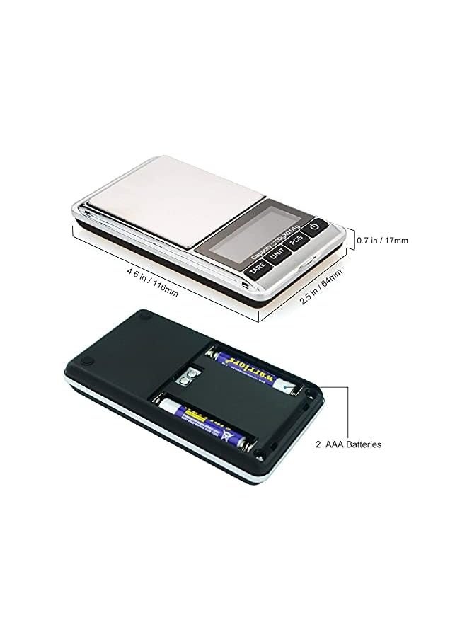 بروماس مقياس جرام رقمي دقيق، 0.001 أونصة/0.01 جرام 500 جرام، ميزان جيب صغير، موازين مجوهرات إلكترونية محمولة للوزن، الفارغة، إيقاف تلقائي، فولاذ مقاوم للصدأ، شاشة بإضاءة خلفية بيضاء - Image 5
