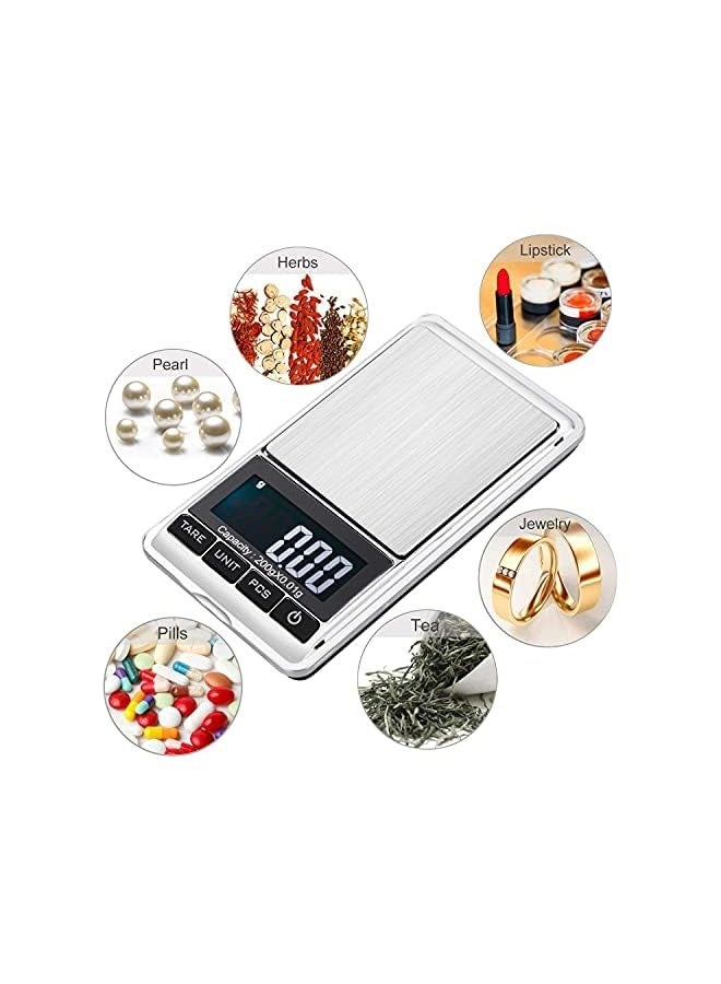 بروماس مقياس جرام رقمي دقيق، 0.001 أونصة/0.01 جرام 500 جرام، ميزان جيب صغير، موازين مجوهرات إلكترونية محمولة للوزن، الفارغة، إيقاف تلقائي، فولاذ مقاوم للصدأ، شاشة بإضاءة خلفية بيضاء - Image 4