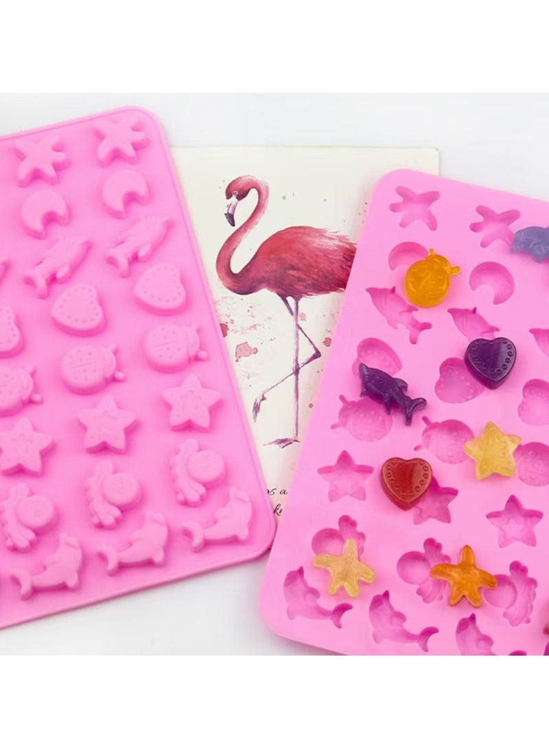 1pc Marine Life Gummy Mold Silicone Chocolate Mold Party Baking Mold Fire Paint Wax Pellet Mold Epoxy Mold Biscuit Mold  - Image 5