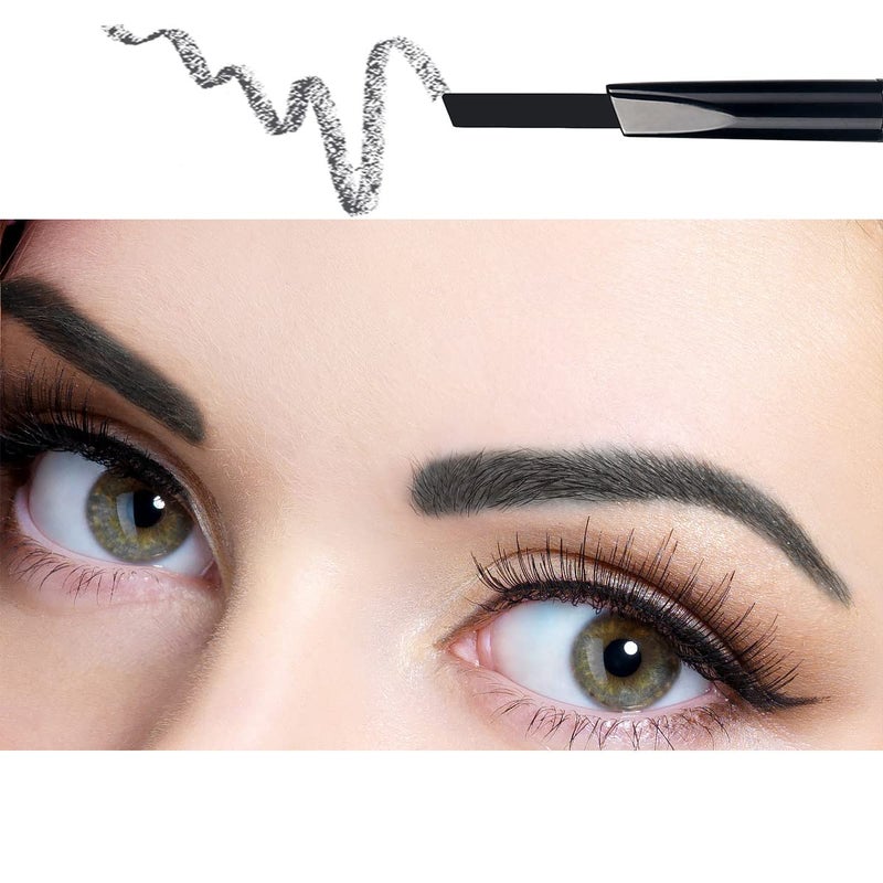 Eyebrow Pencil Black Waterproof Smooth Natural Vegan Cruelty Free (Black #1)