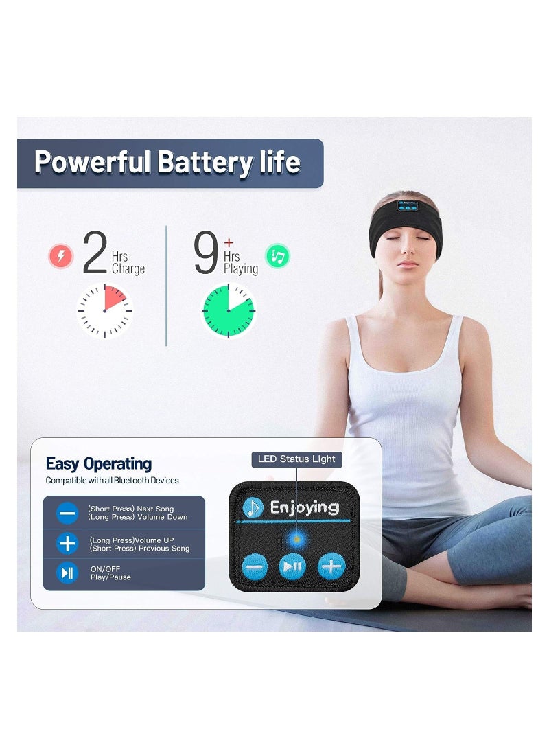 Sleep Headphones Wireless, Bluetooth Sports Headband Headphones with Ultra-Thin HD Stereo Speakers, unisex, Perfect for Sleeping,Workout,Jogging,Yoga,Insomnia, Air Travel, Meditation  - Image 4