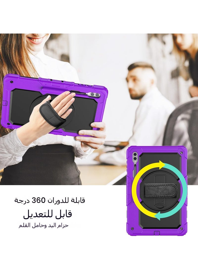 general Stand Tablet Cover Compatible with Samsung Galaxy Tab S10 Ultra 14.6" 2024 SM-X920 Heavy Duty Shockproof TPU Case,Protective Cover W Screen Protector 360 Swivel Kickstand+Hand Strap+Shoulder Strap - Image 2
