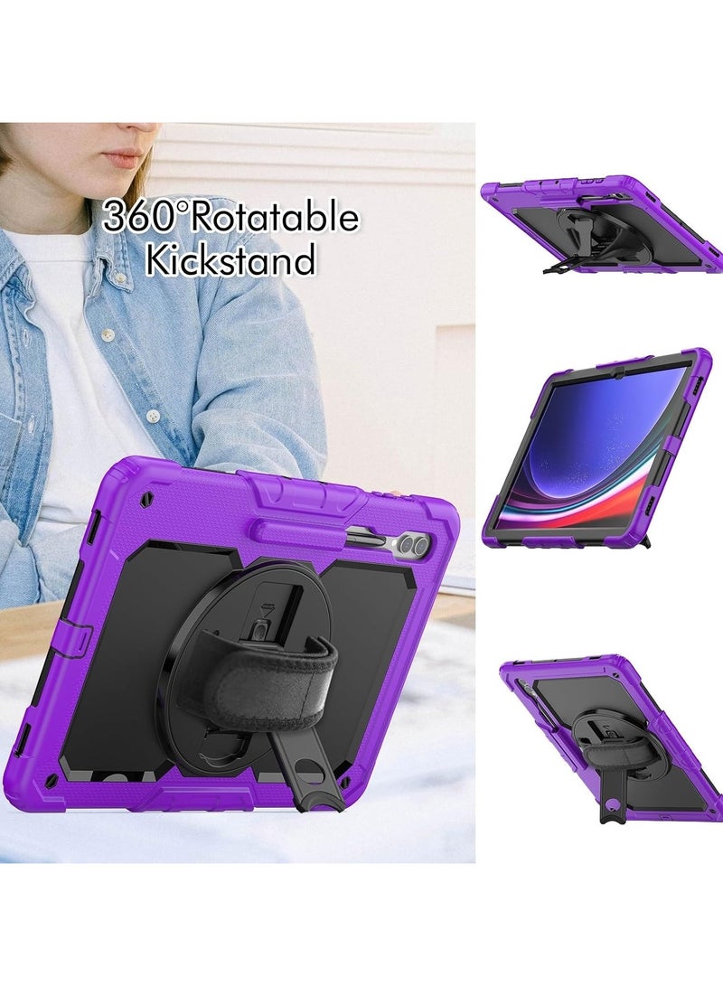 general Stand Tablet Cover Compatible with Samsung Galaxy Tab S10 Ultra 14.6" 2024 SM-X920 Heavy Duty Shockproof TPU Case,Protective Cover W Screen Protector 360 Swivel Kickstand+Hand Strap+Shoulder Strap - Image 3