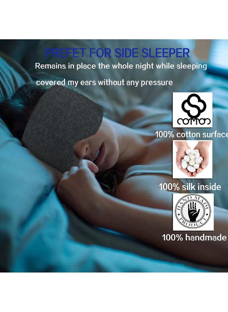 Bukela Sleeping Mask & Eye Mask for Sleeping: Blackout Cotton Eye Cover with Travel Pouch - Adjustable Lightweight Breathable Migraine Relief  - Image 2