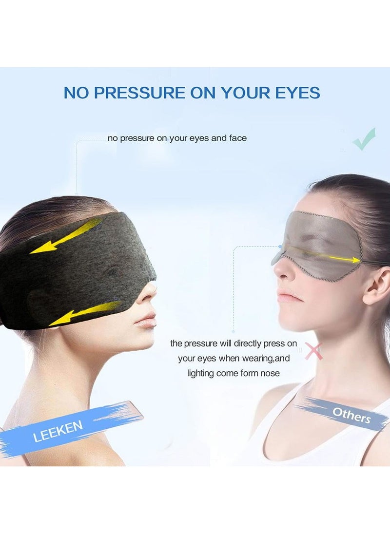 Sleeping Mask & Eye Mask for Sleeping: Blackout Cotton Eye Cover with Travel Pouch - Adjustable Lightweight Breathable Migraine Relief - pzsku/ZABAC59945192EDEBE4B0Z/45/_/1733724653/bb589c58-953b-490f-9949-0a6de75b28b9