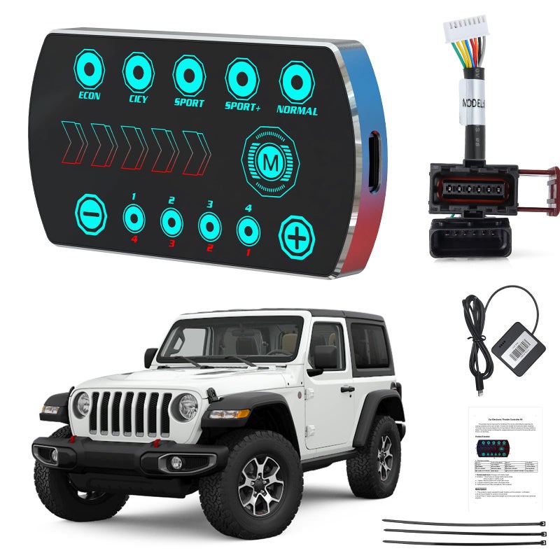 Throttle Response Controller 10 Drive Modes MAIMEIMI Intelligent Electronic Racing Pedal Accelerator Compatible for Dodge Ram 1500 Jeep Wrangler JL Gladiator JT Nissan Titan Trucks Frontier