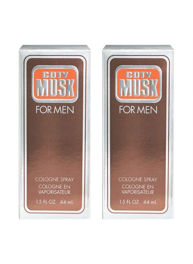 Wild Musk for Men Eau de Cologne Spray 1.5 oz, Pack of 2