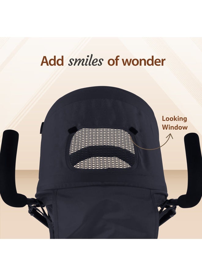 Luvlap عربة أطفال توتي فريوتي، سوداء - Image 4