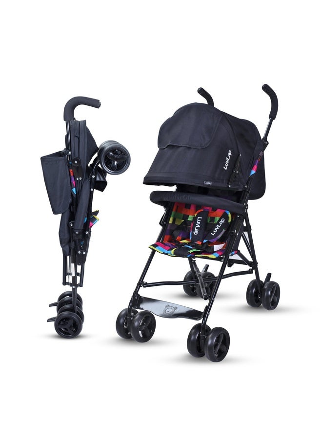 Luvlap عربة أطفال توتي فريوتي، سوداء - Image 1