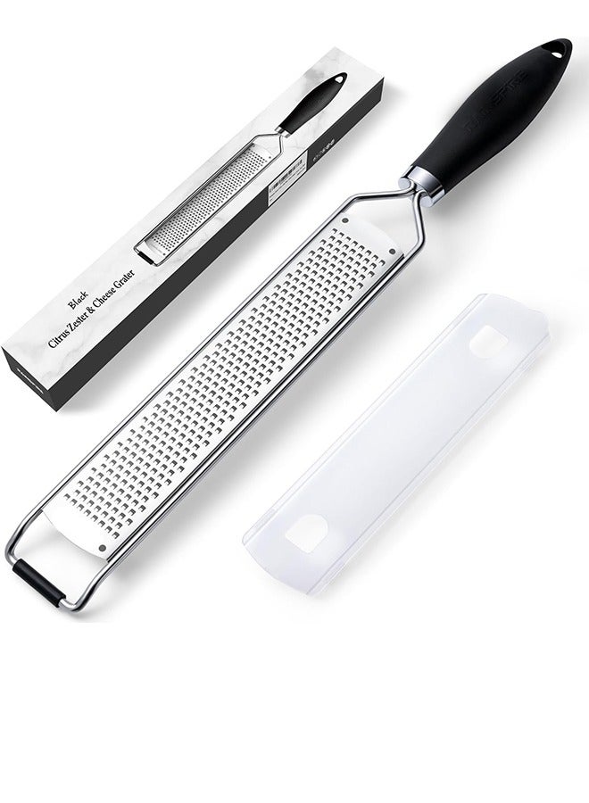 الوجبة مبشرة مطبخ من الفولاذ المقاوم للصدأ بمقبض، مبشرة جبن الليمون الناعم لجبن البارميزان والثوم وجوزة الطيب والشوكولاتة والفواكه والخضروات والزنجبيل - Image 1