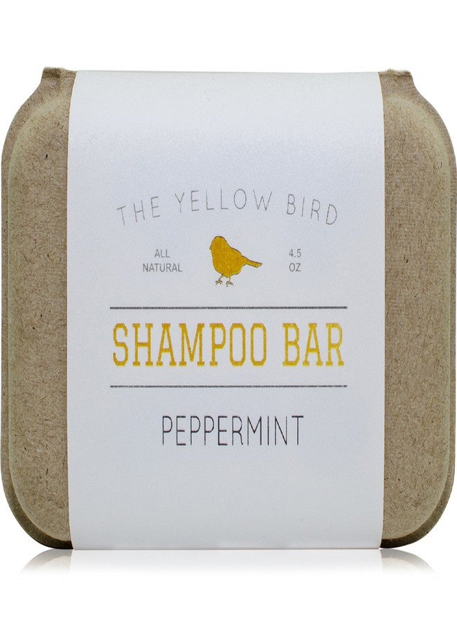 The Yellow Bird Peppermint Shampoo Bar Soap. Sulfate Free. Natural and Organic Ingredients. Anti Dandruff, Itchy Scalp, Psoriasis. Includes Conditioning Argan and Jojoba Oils. - Image 1
