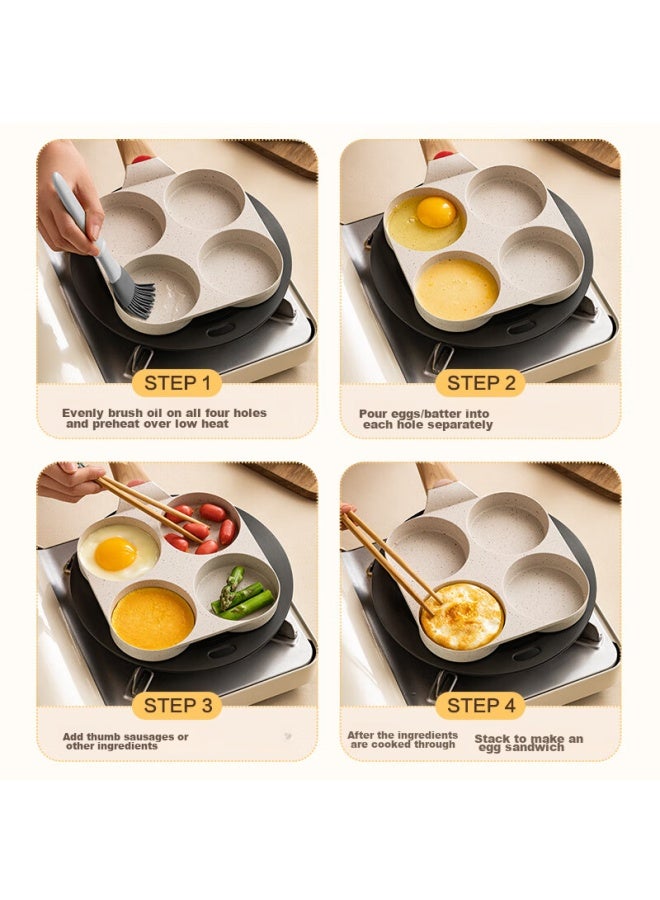 ASD Aishida Non-stick Frying Pan, Maifan Stone Non-stick Pan, 18cm, Specially Designed For Open Flame, Egg Frying Pan - Image 4