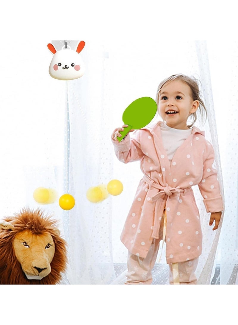 Nariele Hanging Table Tennis Trainer Portable Ping Pong Paddle Set for Kids with Racket and Balls Parent-Child Door Pong Game Exerciser Full Pingpong Starter Kit for Outdoor Indoor Games Exercise - Image 3