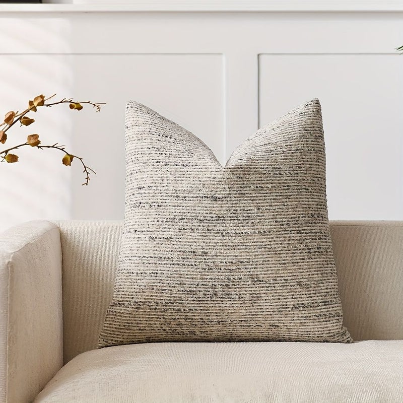 Dark Gray 40x40cm 16x16inch Cationic Loop Pile Pillowcase Cushion Cover for Living Room Bedroom Sofa Without Pillow Insert - Image 4