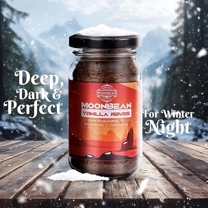 MOONBEAN Vanilla Flavored Instant Coffee 50g | 100% Pure Arabica Freeze-Dried Coffee | Rich & Smooth Vanilla Flavor | No Added Sugar | Premium Flavoured Coffee Granules - Image 2