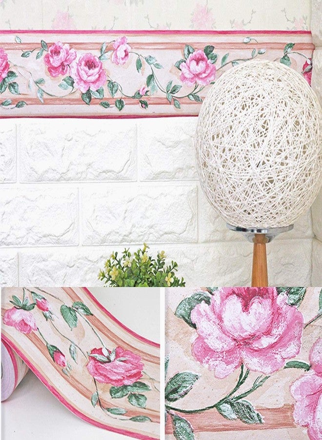 UPREDO Decorative Floral Molding Wallpaper Border Peel and Stick Paper for Bathroom Kitchen Backsplash Decal Sticker,4 Inch by 32.8ft (Pattern4) - Image 2