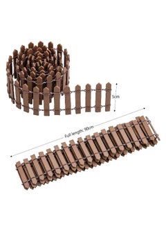 Generic Miniature Wooden Fence, 2 Pack 90x5 CM Small Picket Fence for Fairy Garden, Micro Landscape, Doll House, Flower Pot Decor  - Image 5