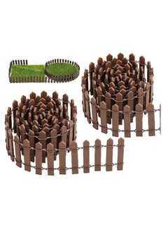 Generic Miniature Wooden Fence, 2 Pack 90x5 CM Small Picket Fence for Fairy Garden, Micro Landscape, Doll House, Flower Pot Decor  - Image 1
