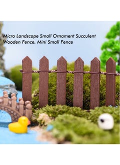 Generic Miniature Wooden Fence, 2 Pack 90x5 CM Small Picket Fence for Fairy Garden, Micro Landscape, Doll House, Flower Pot Decor  - Image 2