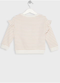 MANGO Infant Striped Frill Sweatshirt  - Image 2